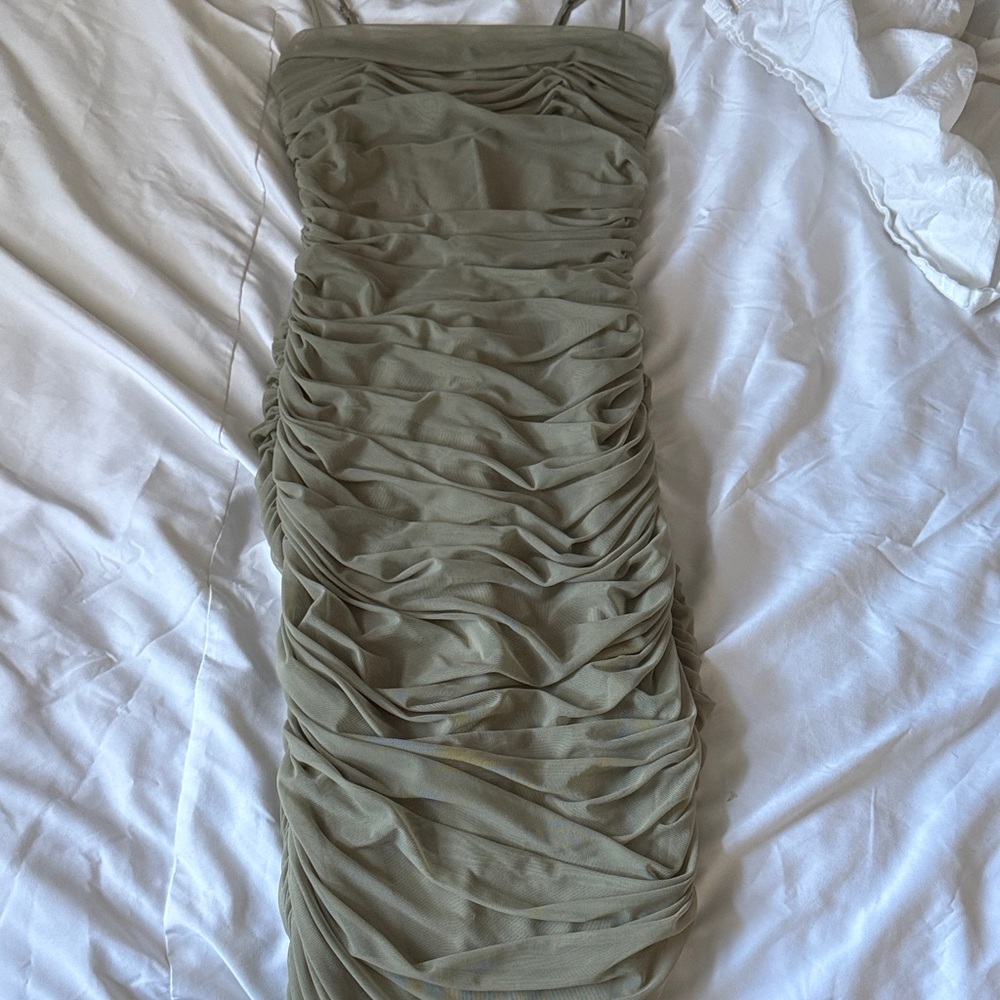 Babaton ruched midi dress